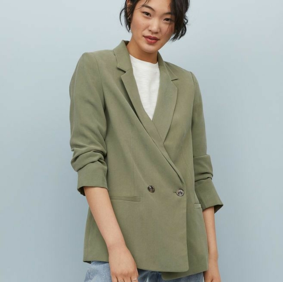 H&m khaki blazer Clearance